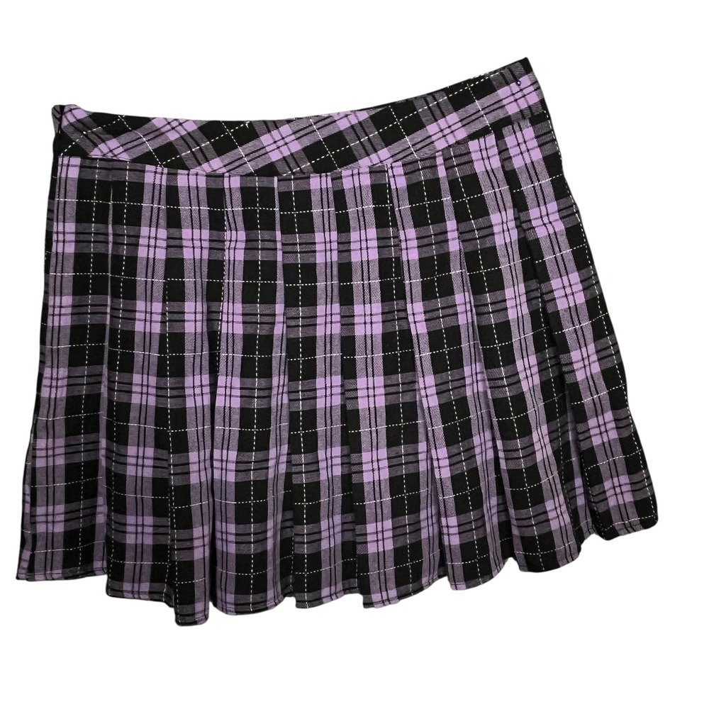 Womens Plaid Goth Pleated Mini Skirt Size 8 Schoolgirl‎ Punk Grunge Preppy Y2K